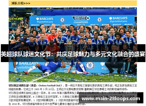 英超球队球迷文化节:共庆足球魅力与多元文化融合的盛宴 英超球队球迷文化节:共庆足球魅力与多元文化融合的盛宴